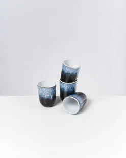 Alcachofra Becher groß schwarzblau 4er-Set