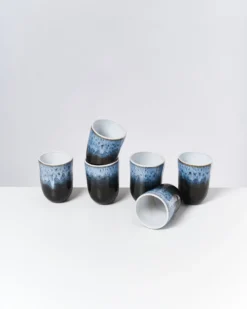 Alcachofra Becher groß schwarzblau 6er-Set
