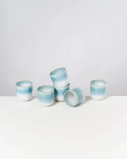 Alcachofra Becher klein grünblau 6er-Set