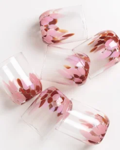 Alegria Glas groß bernstein rosa 6er-Set