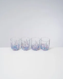 Alegria Glas groß lila blau 4er-Set