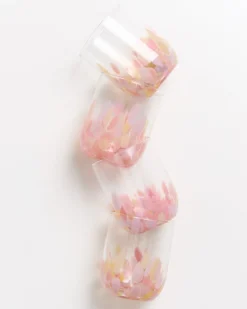 Alegria Glas groß rosa sand 4er-Set