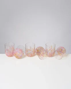 Alegria Glas groß rosa sand 6er-Set
