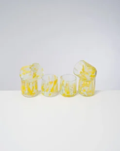 Alegria Glas klein gelb sand 6er-Set