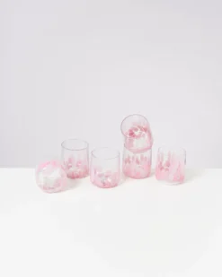 Alegria Glas klein rosa 6er-Set