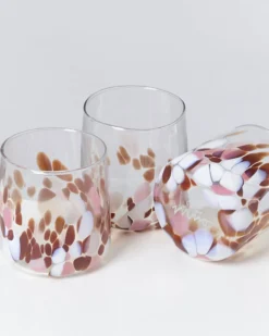 Alegria - Glass small big drops amber pink