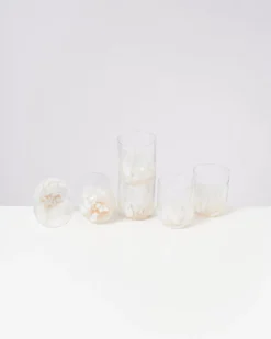 Alegria - Set of 6 glasses large drops sand