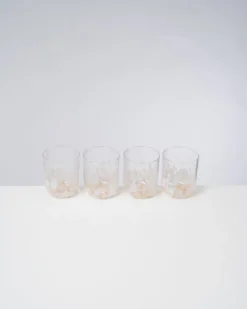 Alegria - Set of 4 glasses large drops sand