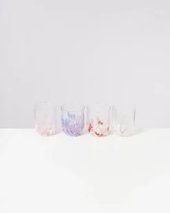 Alegria - Set of 4 glasses large drops mix