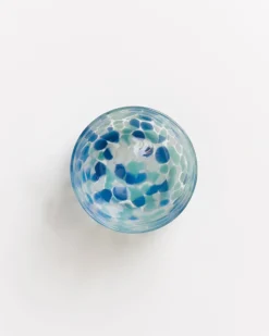 Alegria set of 4 glass large drops blue white