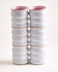 Areia Becher groß bubble rosé 6er-Set