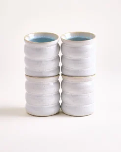 Areia - Large cup Bubble azure Set of 4