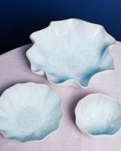 Areia - Large Serving bowl Shell azure