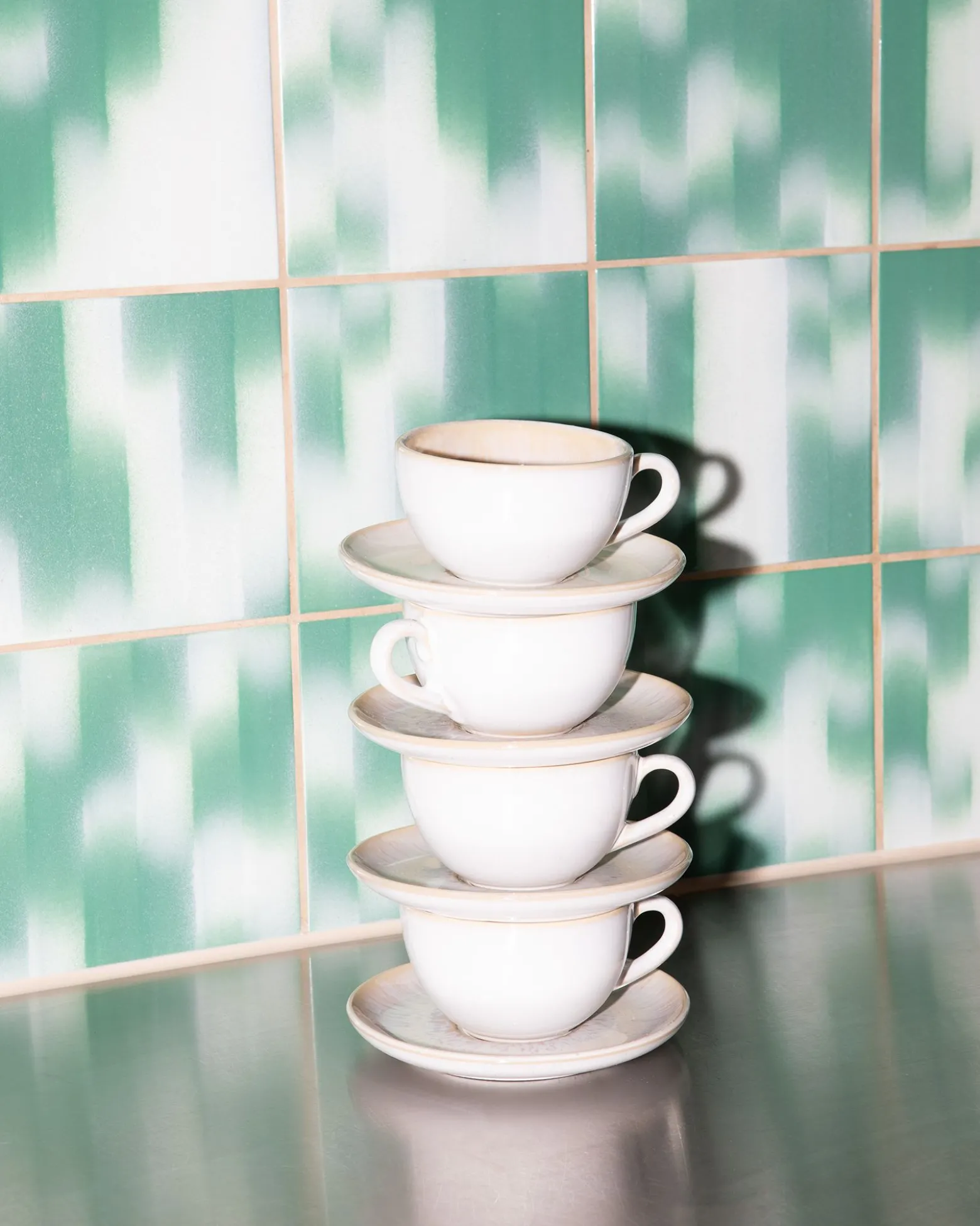 Areia 4-Piece Set Cappuccino Cup & Small Saucer classic sand
