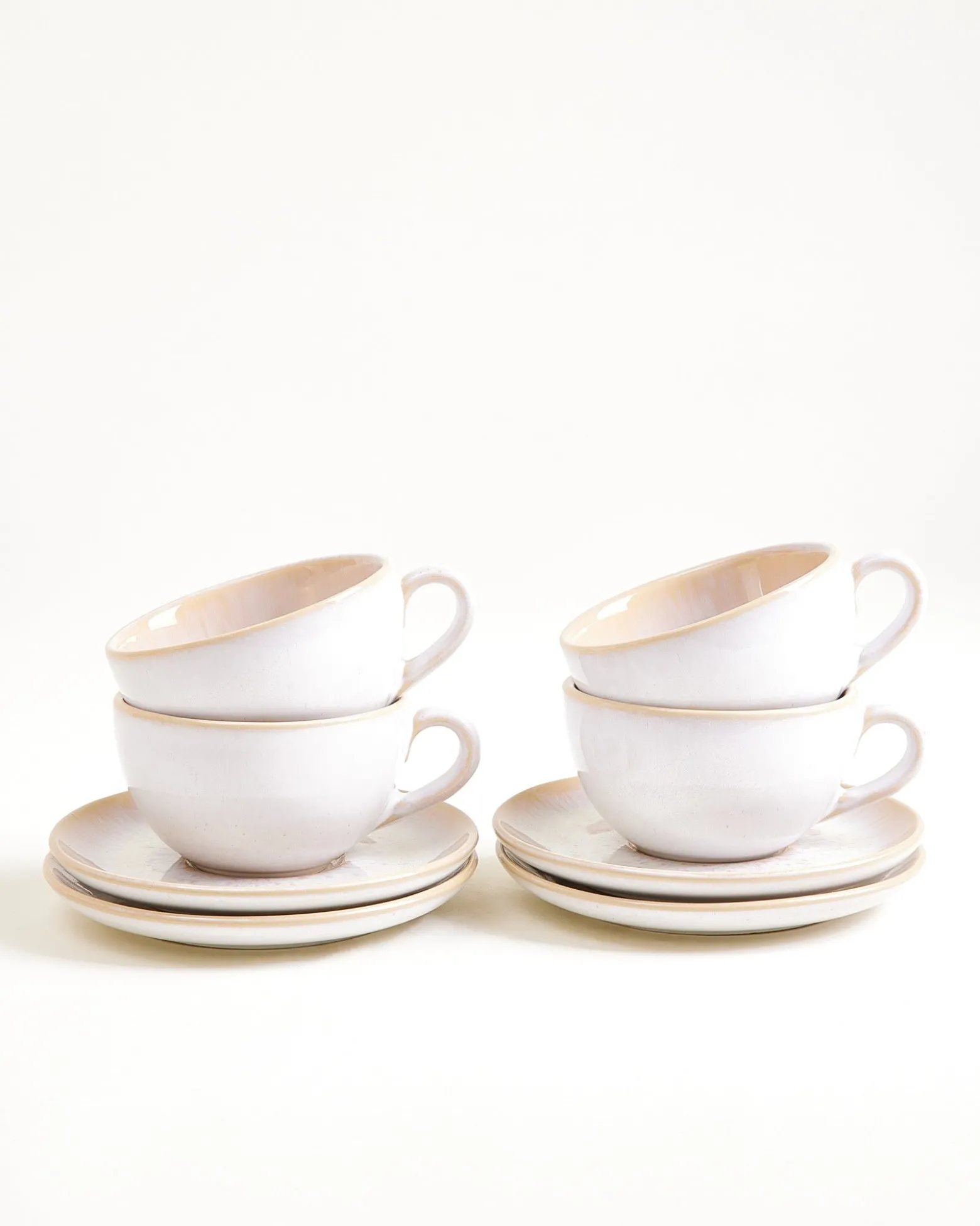 Areia 4-Piece Set Cappuccino Cup & Small Saucer classic sand