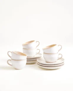 Areia 6-Piece Set Espresso Cup & Espresso Saucer classic sand