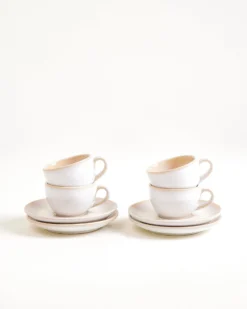 Areia 4-Piece Set Espresso Cup & Espresso Saucer classic sand