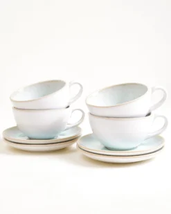 Areia 4-Piece Set Teacup & Large Saucer classic azure