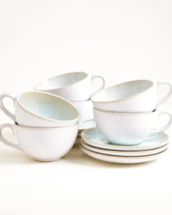 Areia 6-Piece Set Teacup & Large Saucer classic azure