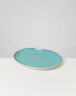 Areia Servierplatte L oval aqua