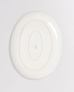 Areia Servierplatte L oval grau