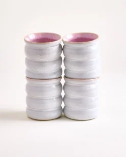 Areia - Set of 4 cups large bubble rose