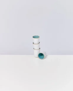 Areia - Set of 4 Espressocups aqua