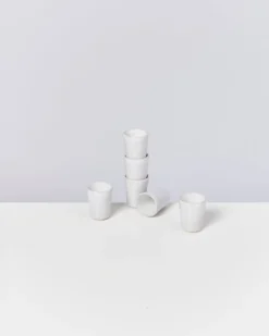 Areia - Set of 6 Espressocups white