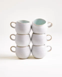 Areia - Set of 6 Espressomugs azure