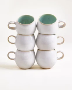 Areia - Set of 6 Mugs small mint