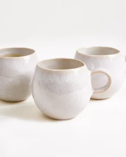 Areia - Set of 6 Mugs small white