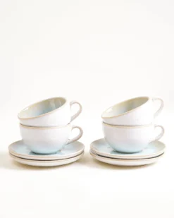 Areia - Small cappuccino cup & saucer classic azure Set of 4