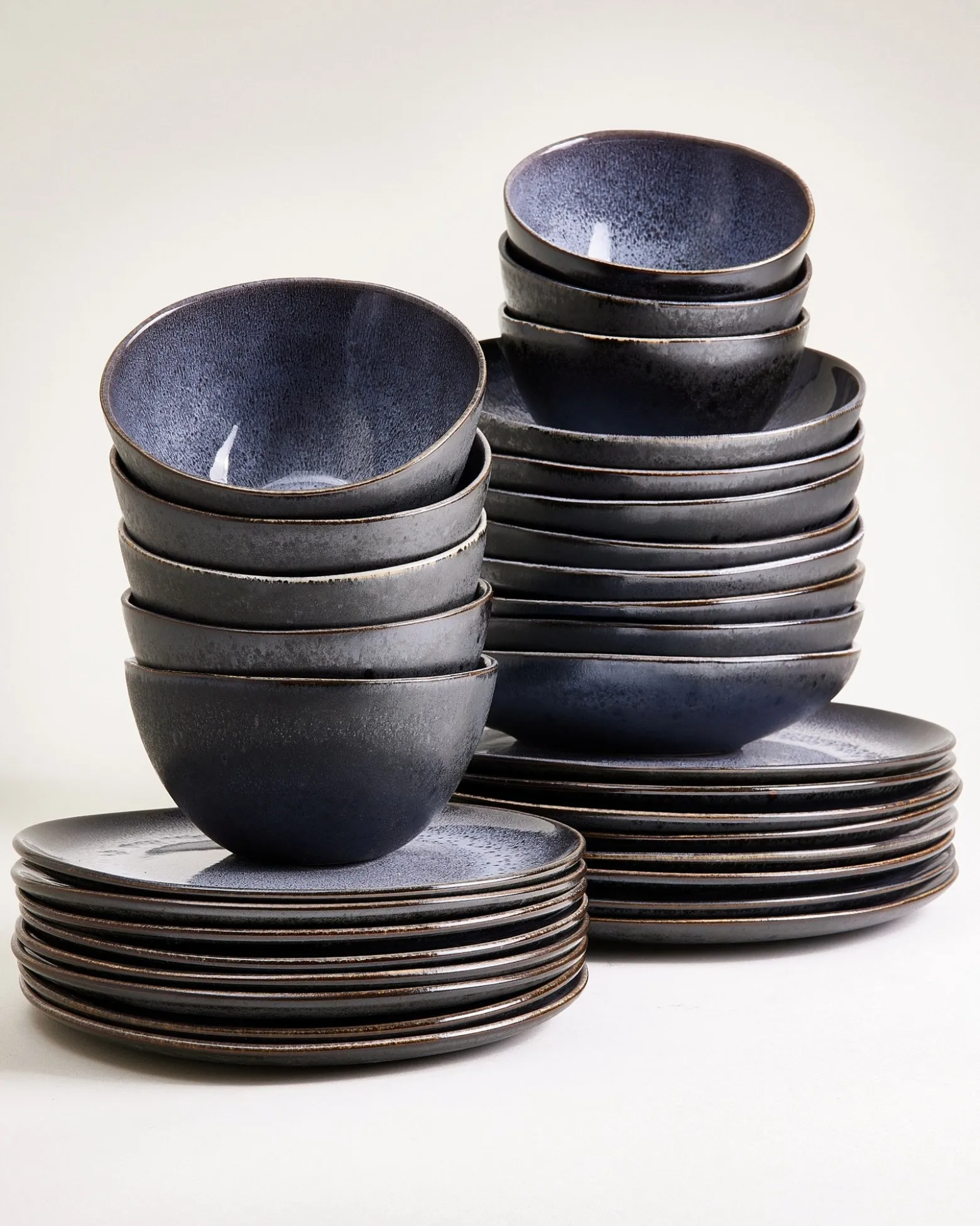 Areia - Tableware set black 32 pieces