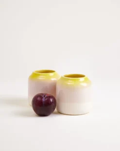 Bebé - Vase S speckled yellow pink