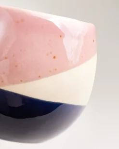 Bica - Large mug pink sand dark blue Set of 4