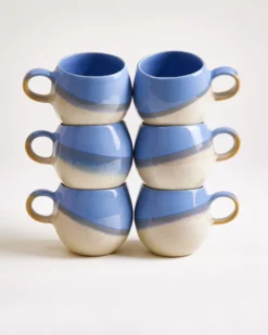 Bica - Set of 6 Mugs small cornflower sand