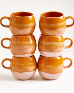 Bica Tasse groß orange 6er-Set