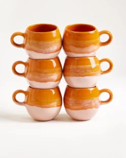 Bica Tasse klein orange 6er-Set