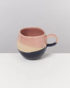 Bica Tasse klein rosa sand dunkelblau 4er-Set