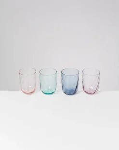 Calma Glas groß swirl mix 4er-Set