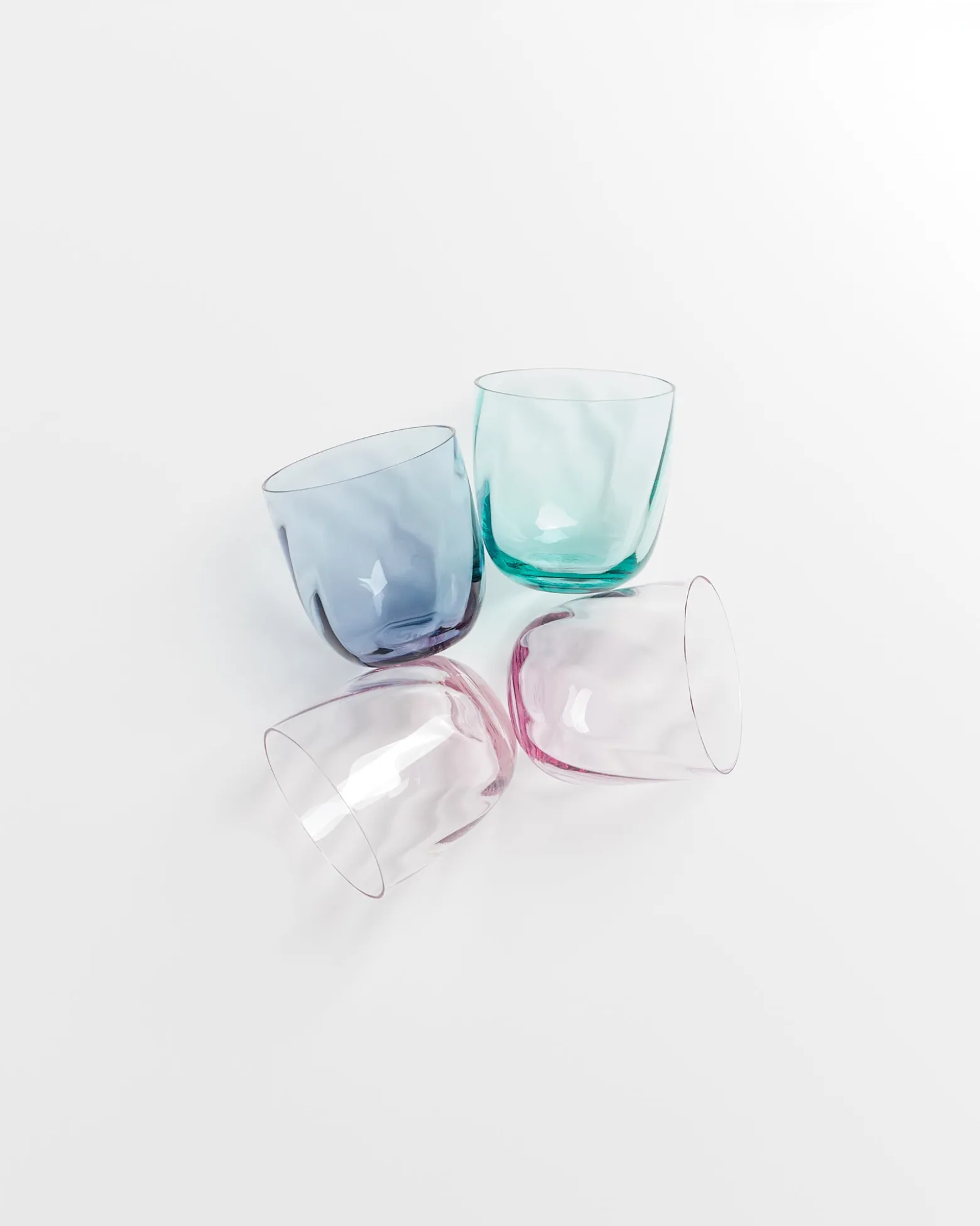 Calma - Set of 4 glasses small swirl mix
