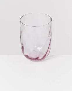 Calma - Set of 4 glass large swirl purple