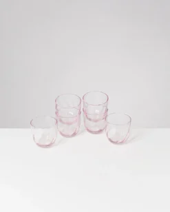 Calma - Set of 6 glass small swirl rosé