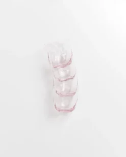Calma - Set of 4 glass small swirl rosé