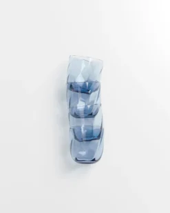 Calma - Set of 4 glass small swirl blue
