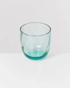 Calma - Set of 4 glass small swirl green