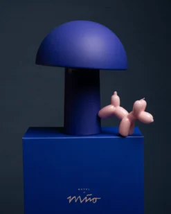 Cogumelo - Ceramic lamp dark blue