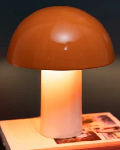 Cogumelo - Ceramic lamp orange sand
