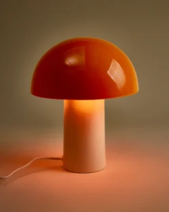 Cogumelo - Ceramic lamp orange sand