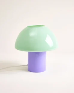 Cogumelo - Glass lamp mint lilac